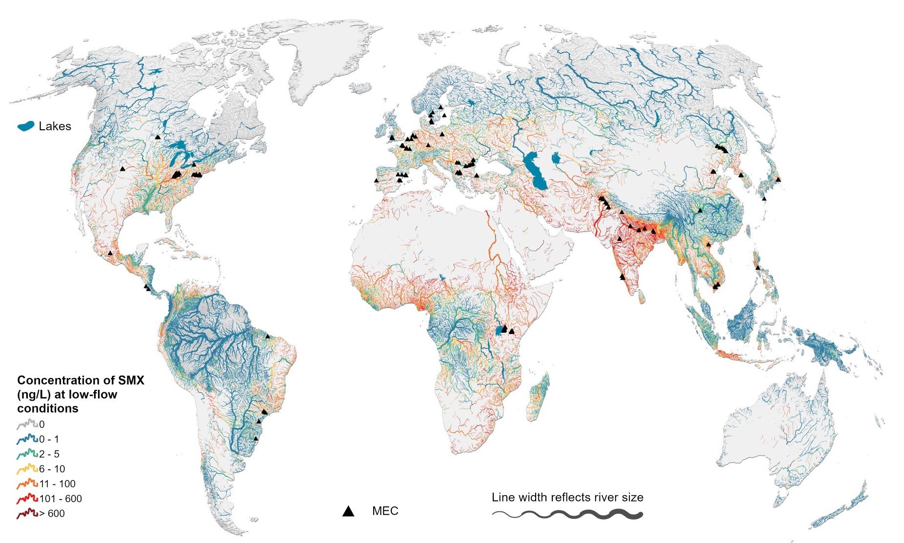 Global sulfamethoxazole concentrations